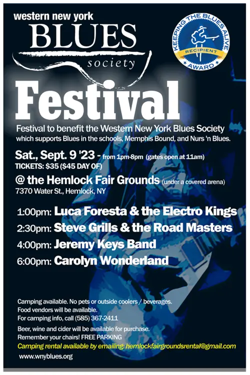 Western New York Blues Society Festival at The Hemlock Fairgrounds